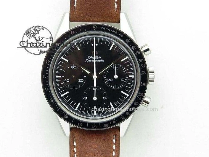 0319 Unisex Planet Ocean Master Chrono 45mm SS OM 1:1 Best Edition Black Dial On Black Rubber Strap A 8171